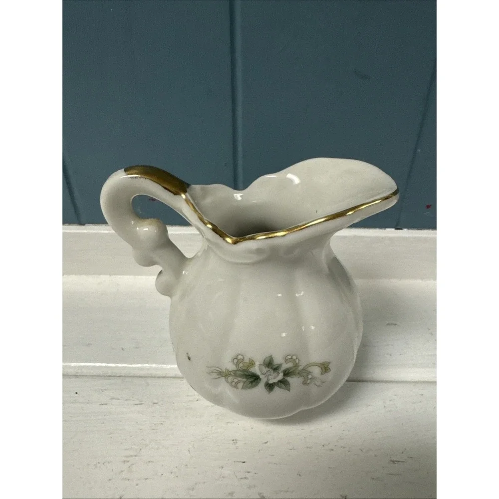 Vtg Lefton Hand Painted Creamer China 